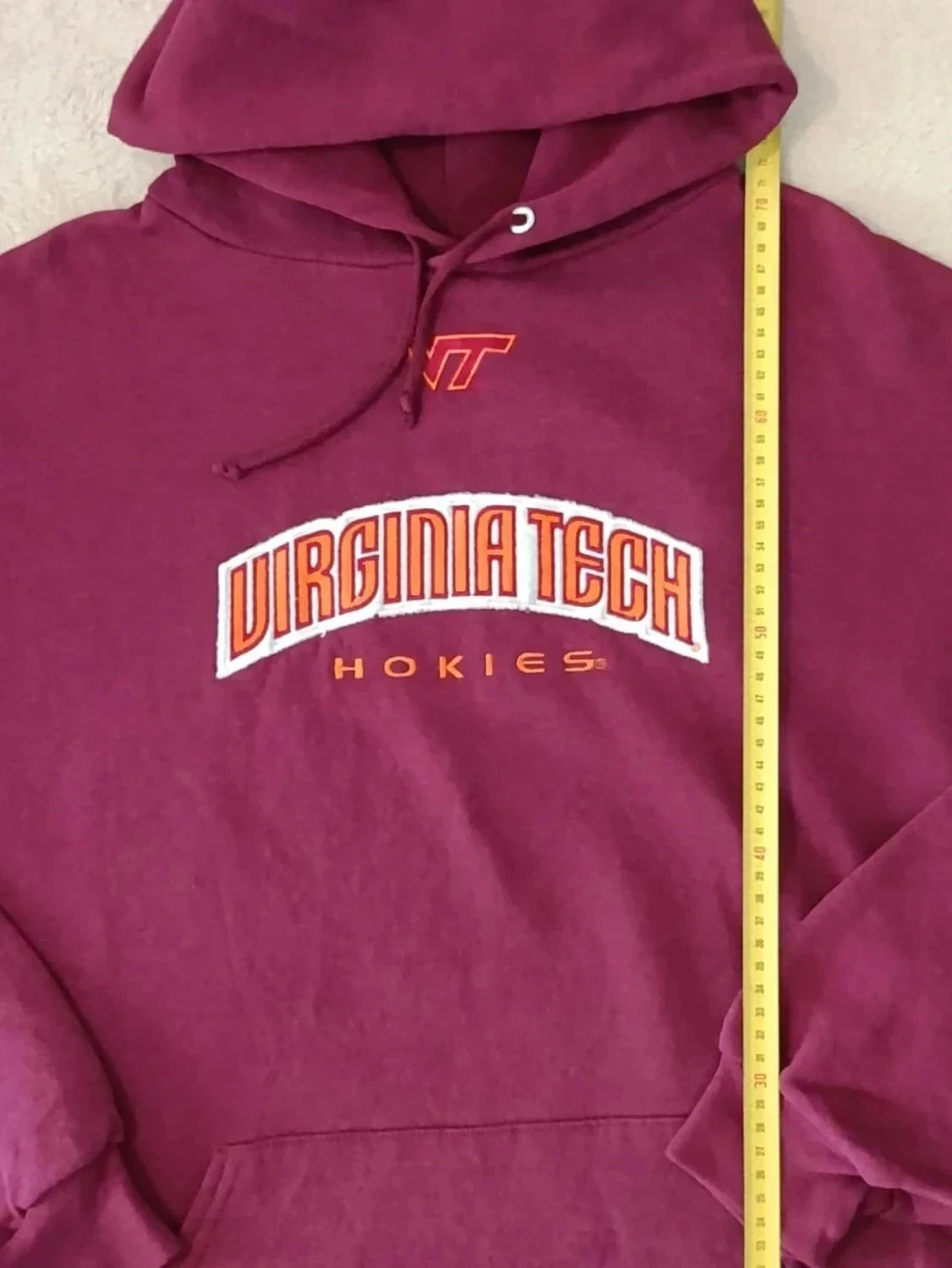Perrin Virginia Tech Hokies burgundy hoodie Sweatshirt Embroidered Logo estimated size XL – photo 11